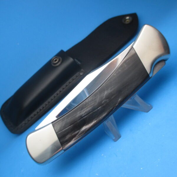 Custom Buck Buffalo Horn 110 Automatic Conversion Knife - Image 2