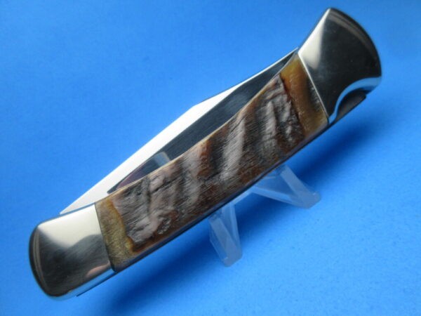 Custom Buck 110 Rams Horn Automatic Conversion Knife