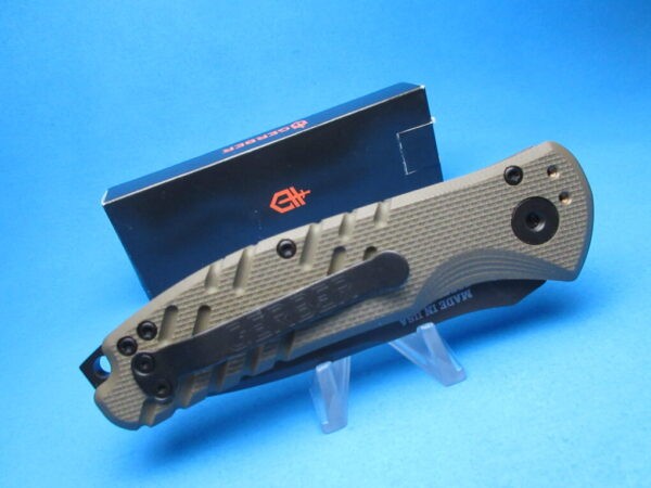 Gerber Propel Green SS Downrange Auto Tanto Point Plain-Edge Switchblade Knife