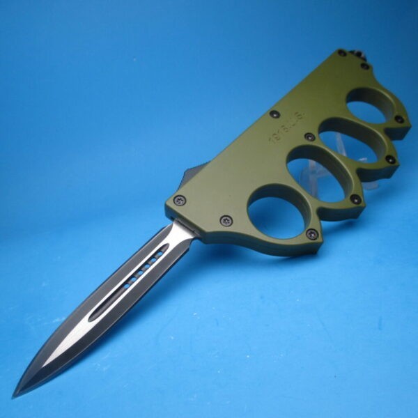 1918 OTF Army Green Knuckle Knife Switchblade