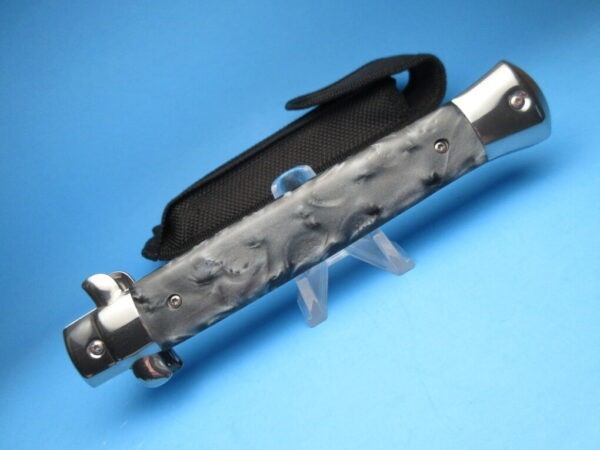 11'' Gray Marble Stiletto Style OTF Bayonet - Image 4