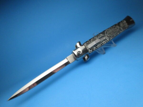 11'' Imit. Snakeskin Stiletto Style OTF Dagger