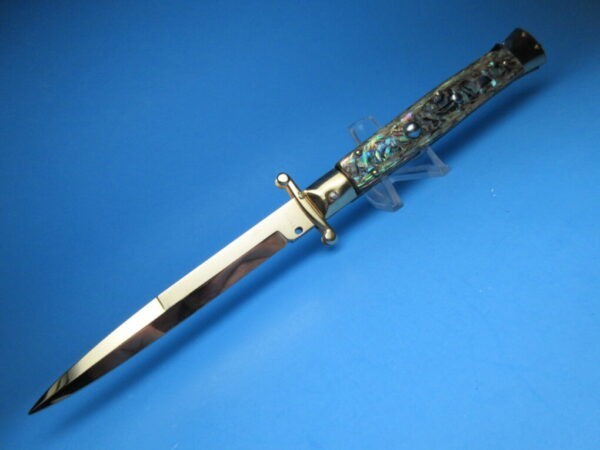 Frank Beltrame 11" Gold Abalone Bayonet Swinguard - Image 4