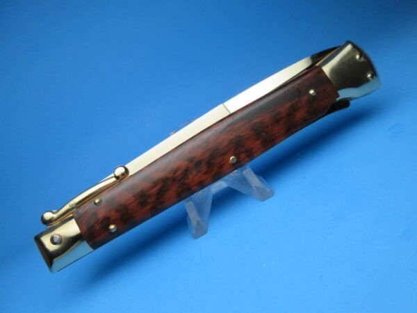 Frank Beltrame 11" Gold Snakewood Bayonet Swinguard Switchblade - Image 4