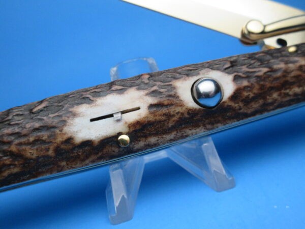 Frank Beltrame 11" Gold Stag Horn Bayonet Swinguard Switchblade S&D - Image 2