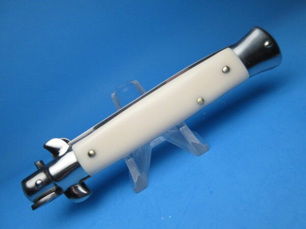 Italian Stiletto 9" Imit. Ivory Flat Grind Switchblade