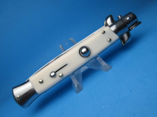 Italian Stiletto 9" Imit. Ivory Flat Grind Switchblade
