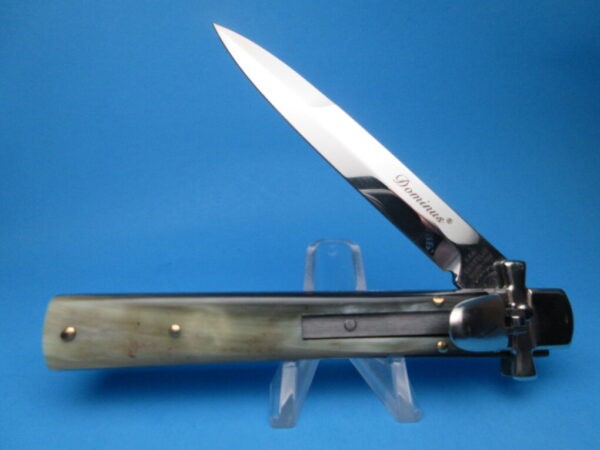 AGA Brazilian Horn "Dominus" Leverlock Switchblade