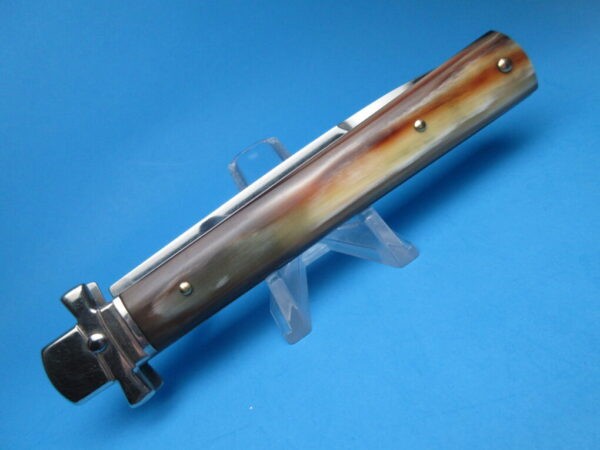 AGA Brazilian Horn "Dominus" Leverlock Switchblade