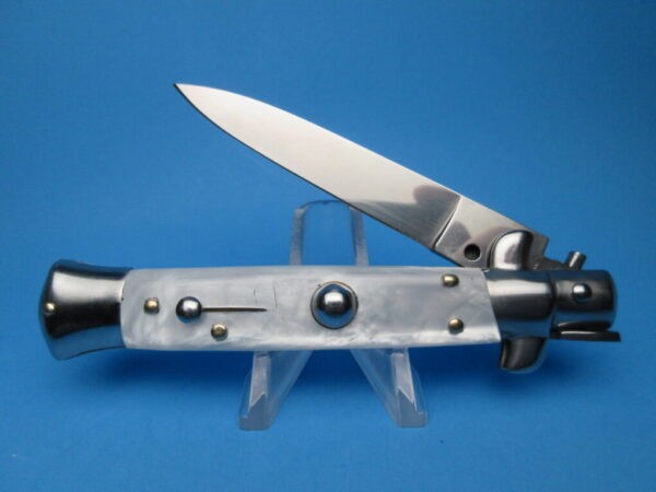Italian Stiletto 8" Rosewood Flat Grind Switchblade