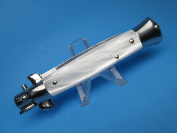 Italian Stiletto 8" Rosewood Flat Grind Switchblade