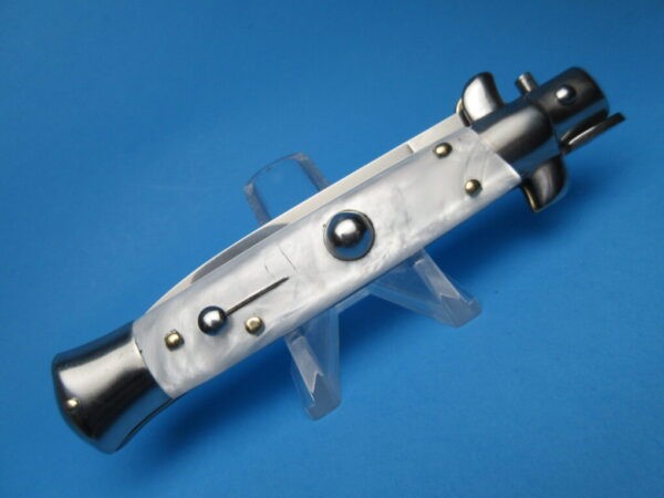 Italian Stiletto 8" Rosewood Flat Grind Switchblade