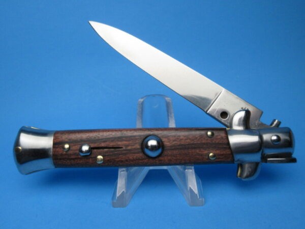 Italian Stiletto 8" Rosewood Flat Grind Switchblade