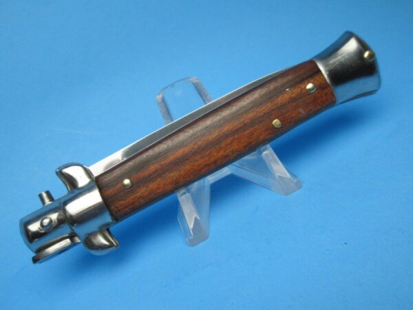 Italian Stiletto 8" Rosewood Flat Grind Switchblade