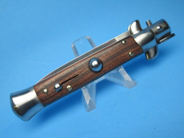 Italian Stiletto 8" Rosewood Flat Grind Switchblade