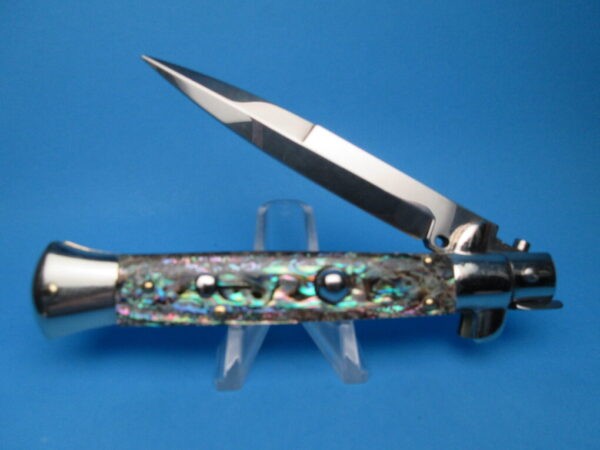 Frank Beltrame Picklock 9" Abalone Bayonet Switchblade