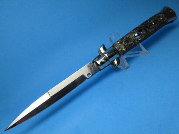 Frank Beltrame Picklock 9" Abalone Bayonet Switchblade