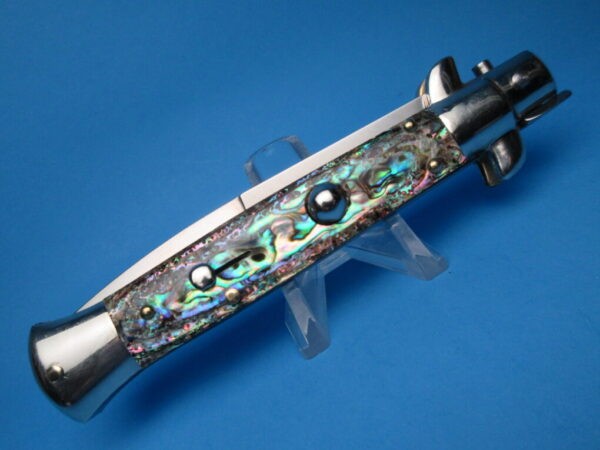 Frank Beltrame Picklock 9" Abalone Bayonet Switchblade