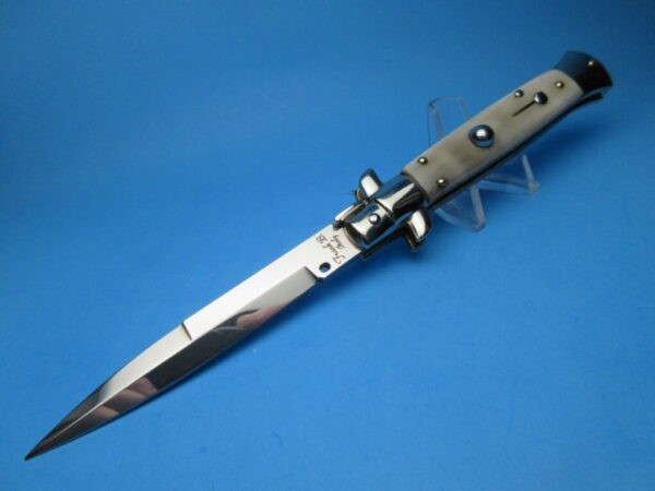 Frank Beltrame Picklock 9" Blonde Horn Bayonet Switchblade