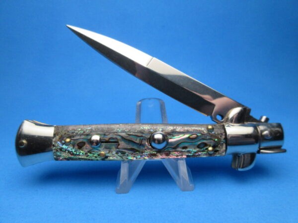 Frank Beltrame Picklock 9" Abalone Bayonet Switchblade