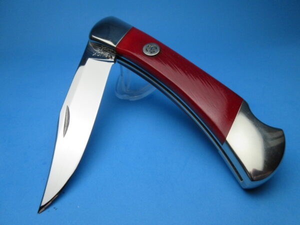 Custom Buck Red Camelbone 110 Automatic Conversion Knife