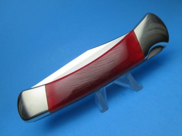 Custom Buck Red Camelbone 110 Automatic Conversion Knife