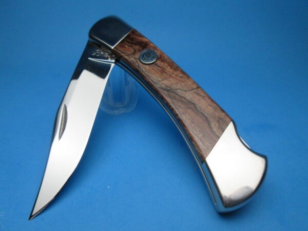 Custom Spalted Maple Buck 110 Automatic Conversion Knife