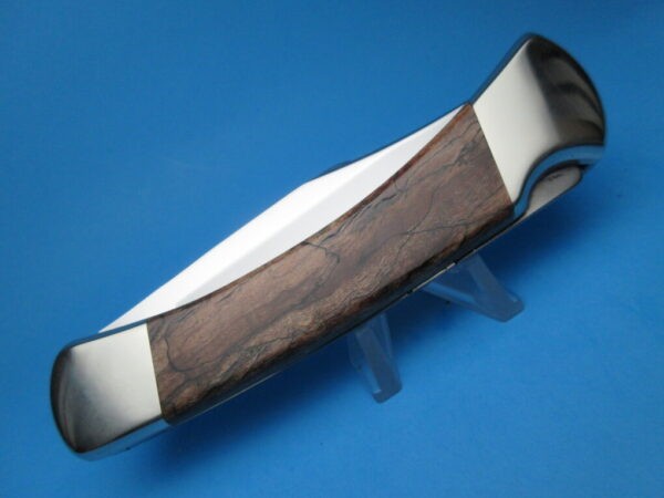 Custom Spalted Maple Buck 110 Automatic Conversion Knife