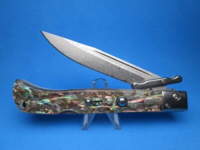 11" AKC Faux Abalone Damascus "Roma" Swinguard