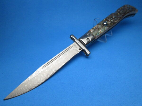 11" AKC Faux Abalone Damascus "Roma" Swinguard