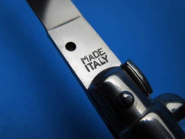 Italian Stiletto 9" Stag Horn Flat Grind Switchblade