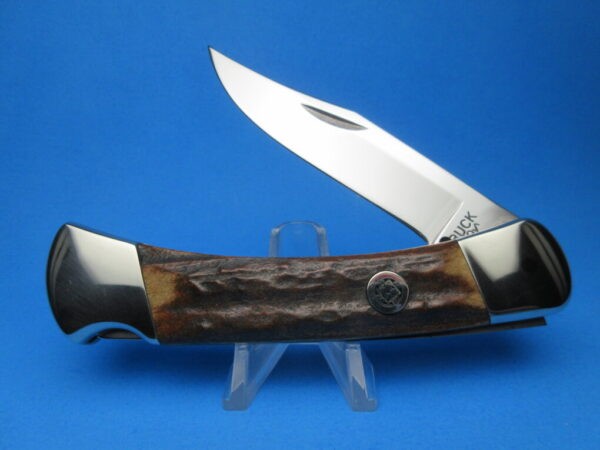 Custom Buck Buffalo Horn 110 Automatic Conversion Knife