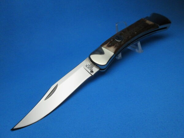 Custom Buck Buffalo Horn 110 Automatic Conversion Knife