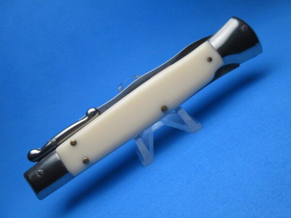 9" Imit. Ivory Italian Kriss Stiletto Clone Swinguard Switchblade