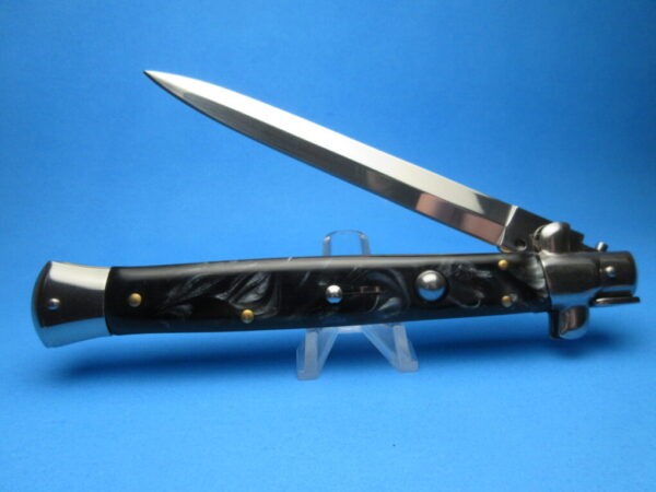 13" Black Marble Dagger Italian Stiletto Clone