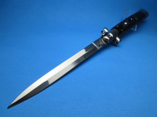 13" Black Marble Dagger Italian Stiletto Clone