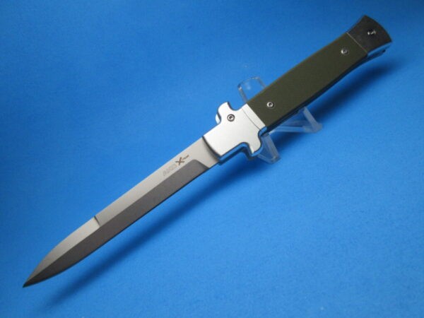 AKC Shadow 9'' Green Handle Stonewashed