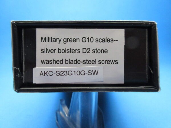 AKC Shadow 9'' Green Handle Stonewashed