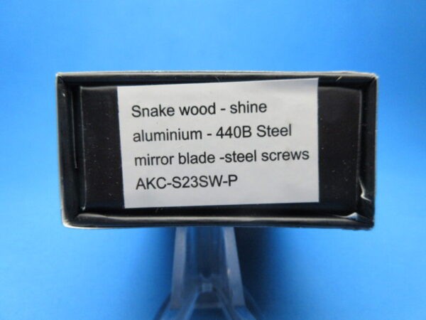 AKC Shadow 9'' Snakewood Handle Polished