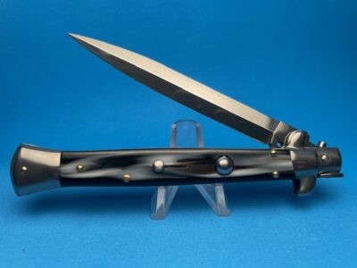 Frank Beltrame 11" Imit Buffalo Horn Dagger Switchblade