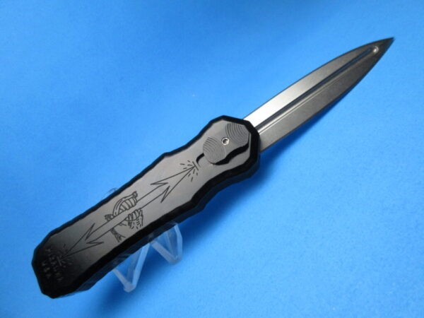 PIRANHA EXCALIBUR BLACK STONEWASHED PLAIN OTF