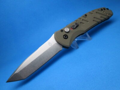 Gerber Propel Green SS Downrange Auto Tanto Point Plain-Edge Switchblade Knife