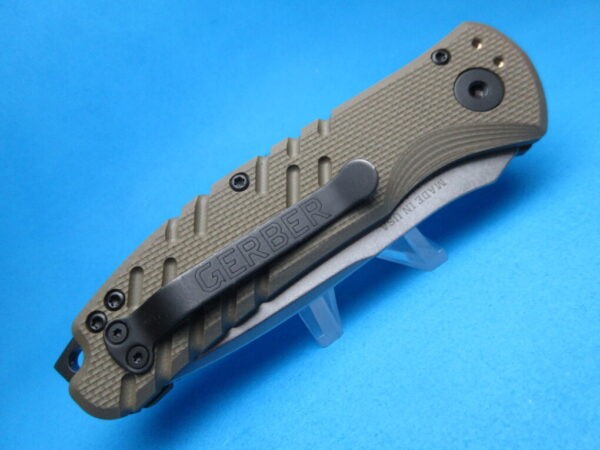 Gerber Propel Green SS Downrange Auto Tanto Point Plain-Edge Switchblade Knife