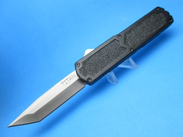 Black Titan 2 OTF 8" Single-Edge Plain-Edge Tanto Blade