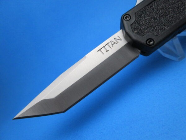 Black Titan 2 OTF 8" Single-Edge Plain-Edge Tanto Blade