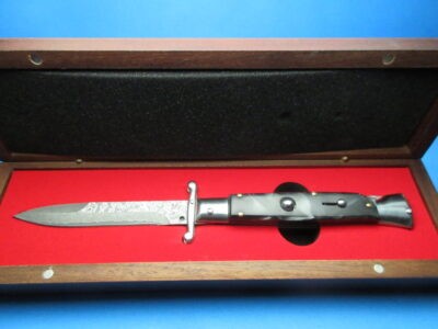 9'' AKC Black Marble Damascus Bayonet Swinguard