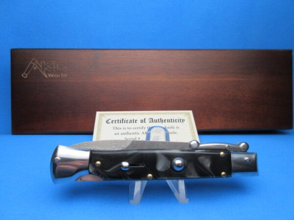 9'' AKC Black Marble Damascus Bayonet Swinguard