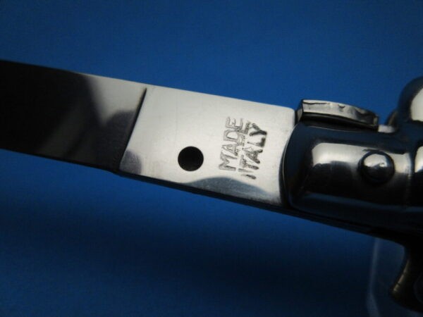 Italian Stiletto 11" Buffalo Horn Flat Grind Switchblade