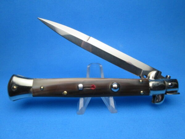Frank Beltrame 11" French Point Horn Bayonet Picklock Switchblade