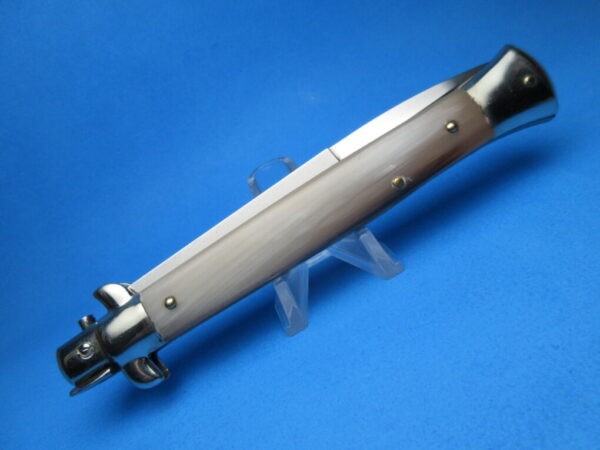 Frank Beltrame 11" French Point Horn Bayonet Picklock Switchblade